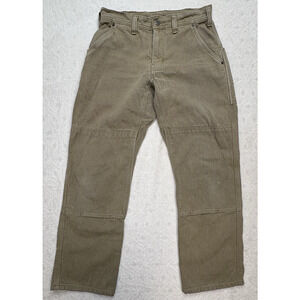 Patagonia Mens Iron Forge Double Knee Hemp Canvas Tan Work Pants Size 30 X 28